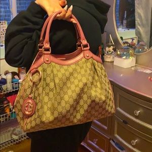 GUCCI Pink Medium Sukey Tote